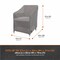Modern Leisure Garrison Patio Chair Cover, Waterproof, 27 in. L x 34 in. W x 31 in. H, Granite 3004 - alternate 2